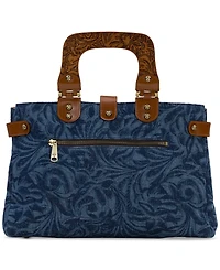 Patricia Nash Sancia Medium Denim Satchel