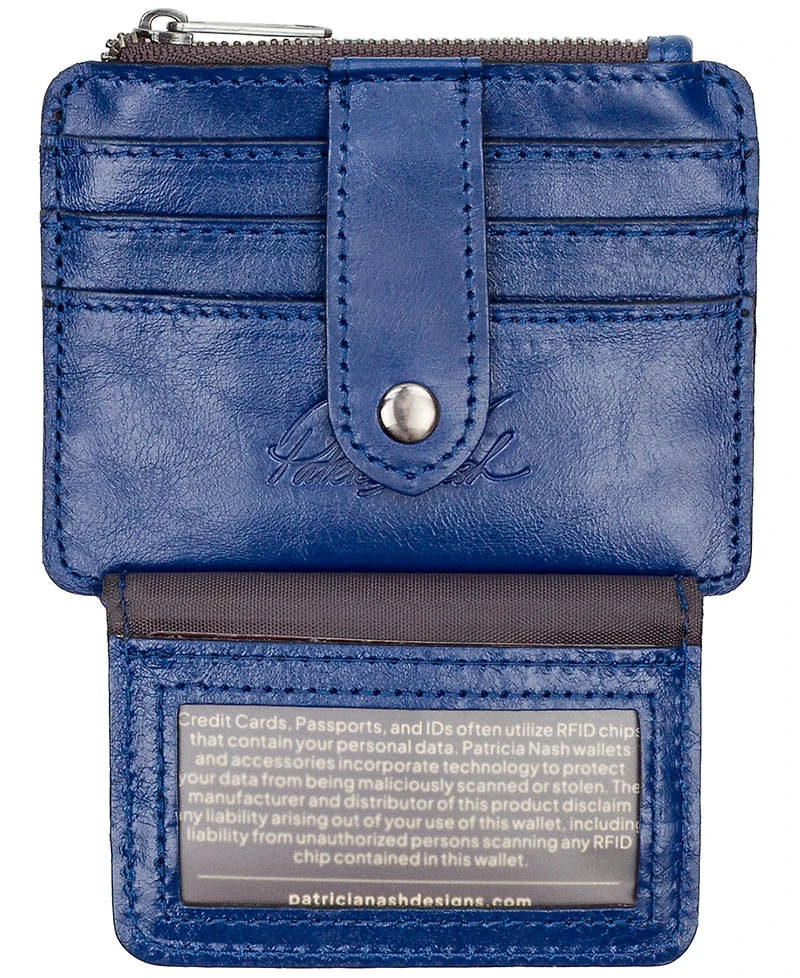 Patricia Nash Cassis Id Small Printed Leather Wallet