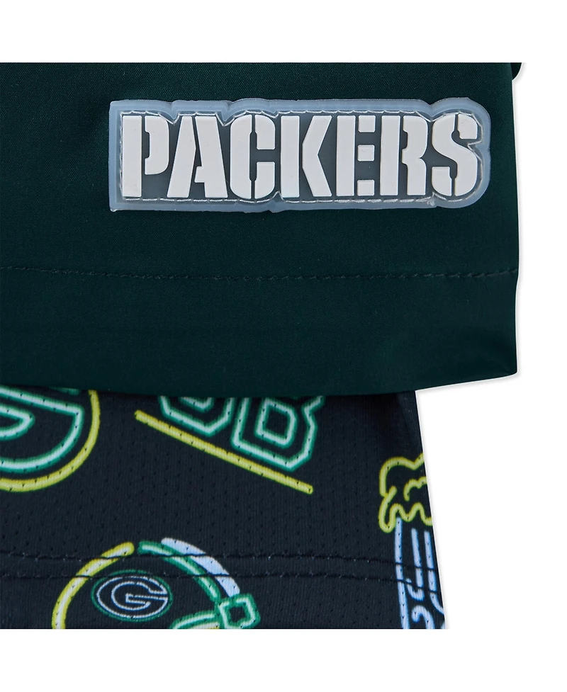 Chubbies Men's 5.5" Dark Green Green Bay Packers Lined Classic Swim Trunks