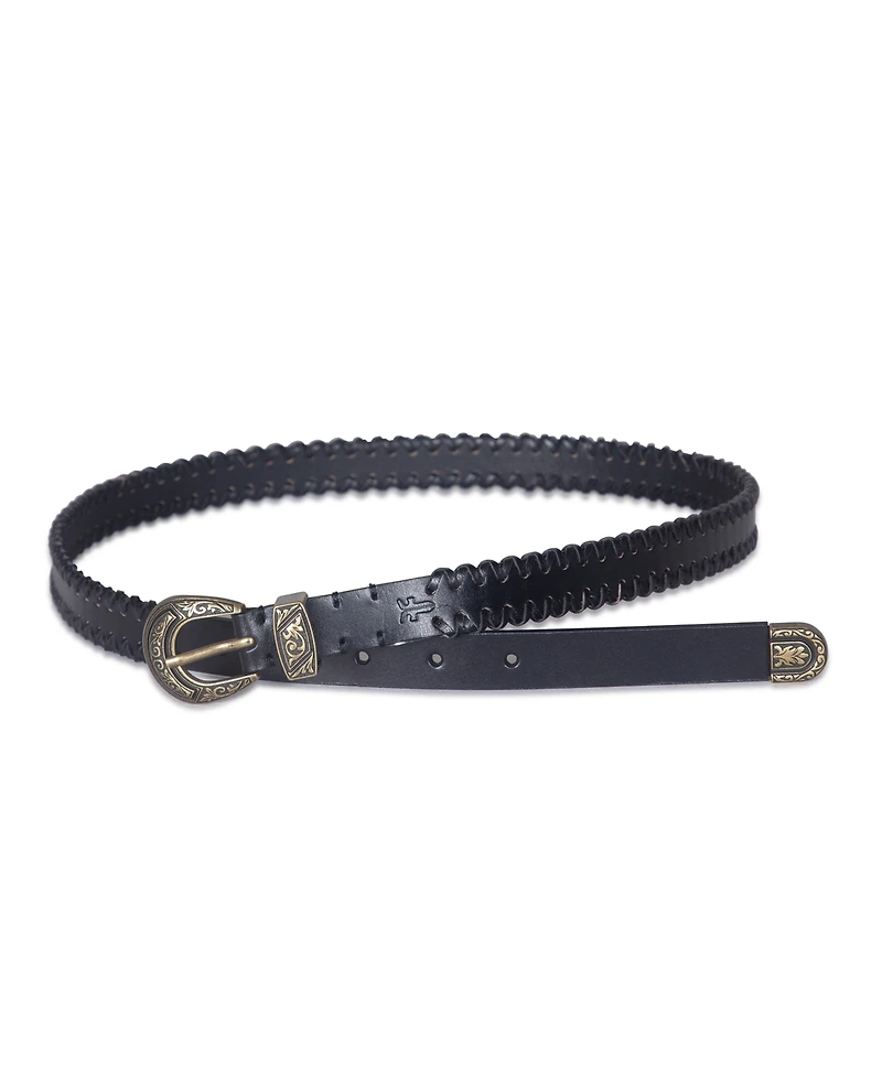 Frye Women's Leather Laced Buckle Belt
