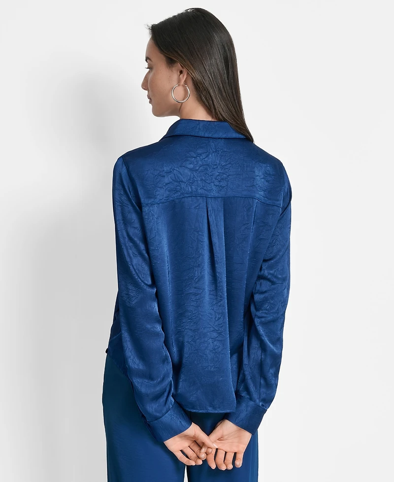 Dkny Women's Long-Sleeve Twist-Front Blouse