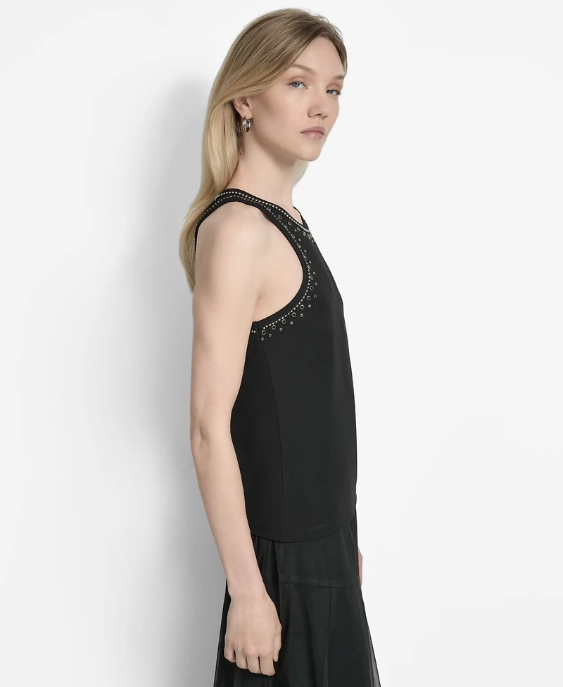 Dkny Women's Embellished Ponte Tank Top