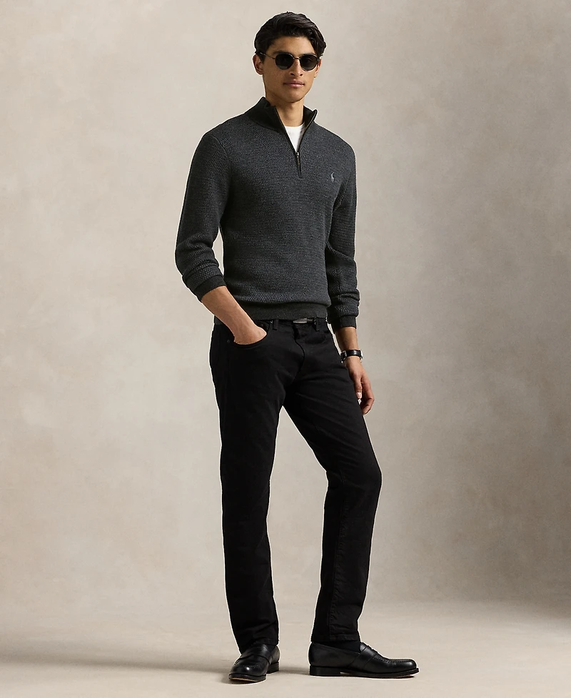 Polo Ralph Lauren Men's Washable Wool Quarter-Zip Sweater