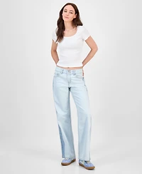 Levi's Women's Cotton Rib-Knit Square-Neck Tee