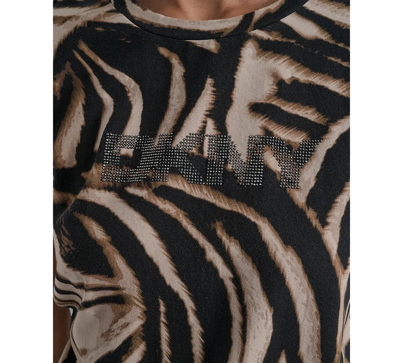 Dkny Women's Printed Logo Crewneck T-Shirt