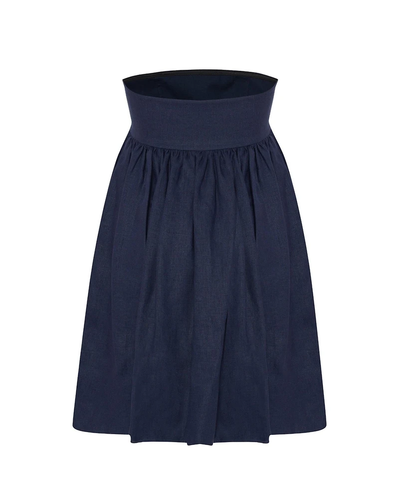 Mykonos Linen Strapless Dress
