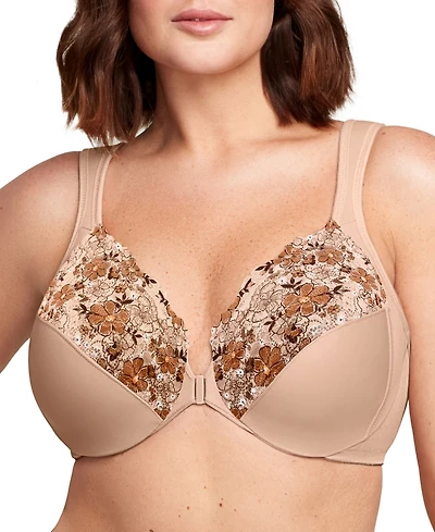 Glamorise Plus Full Figure Wonderwire Front-Closure Bra Underwire 1245