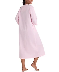 Miss Elaine Women's 3/4-Sleeve Zip-Front Seersucker Robe