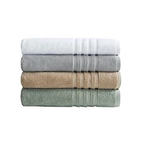 Home Outfitters 67% Cotton 33% Polyester Sustainable Blend 6PC Bath Towel Set , Absorbent, Bathroom Spa Towel, Casual