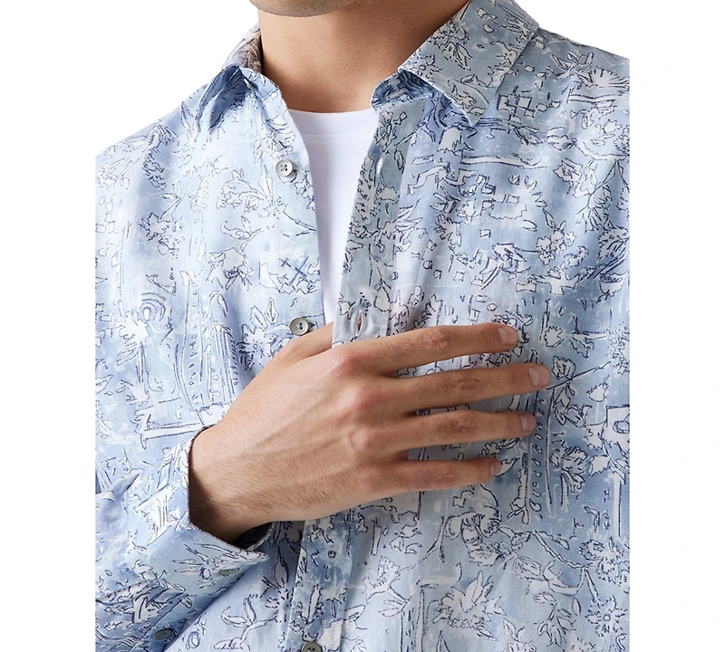 Guess Men's Island-Pattern Shirt