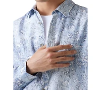 Guess Men's Island-Pattern Shirt