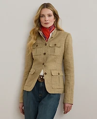 Lauren Ralph Petite Herringbone Linen Jacket