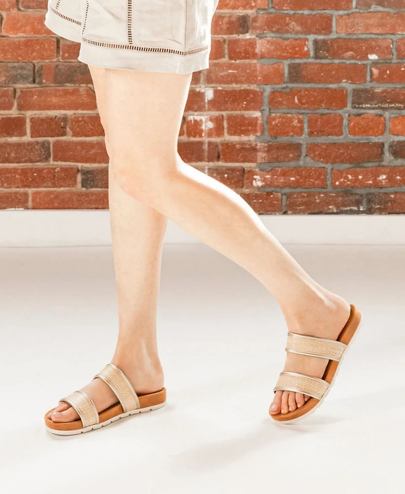 Cliffs by White Mountain Women's Tropical Slide Slip-On Sandals