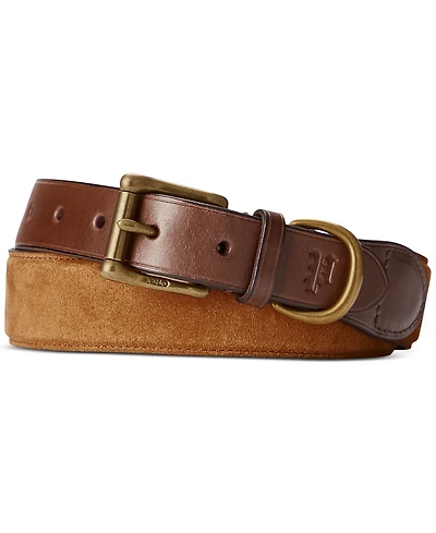 Polo Ralph Lauren Men's Leather-Trim Suede Belt