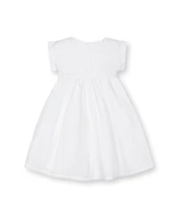 Hope & Henry Girls' Sleeveless Crochet Detail Empire Waist Seersucker Dress, Kids
