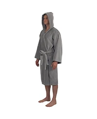 Alpine Swiss Men's Dane Hooded Bathrobe Cotton Terry Cloth Luxury Hotel Spa Robe