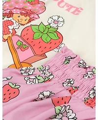 Strawberry Shortcake Toddler Girls Square Neck T-Shirt and Skirt Outfit Set