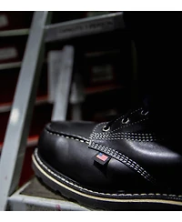 Thorogood Men's American Heritage Midnight 6" Black Moc Toe Work Boots for Men