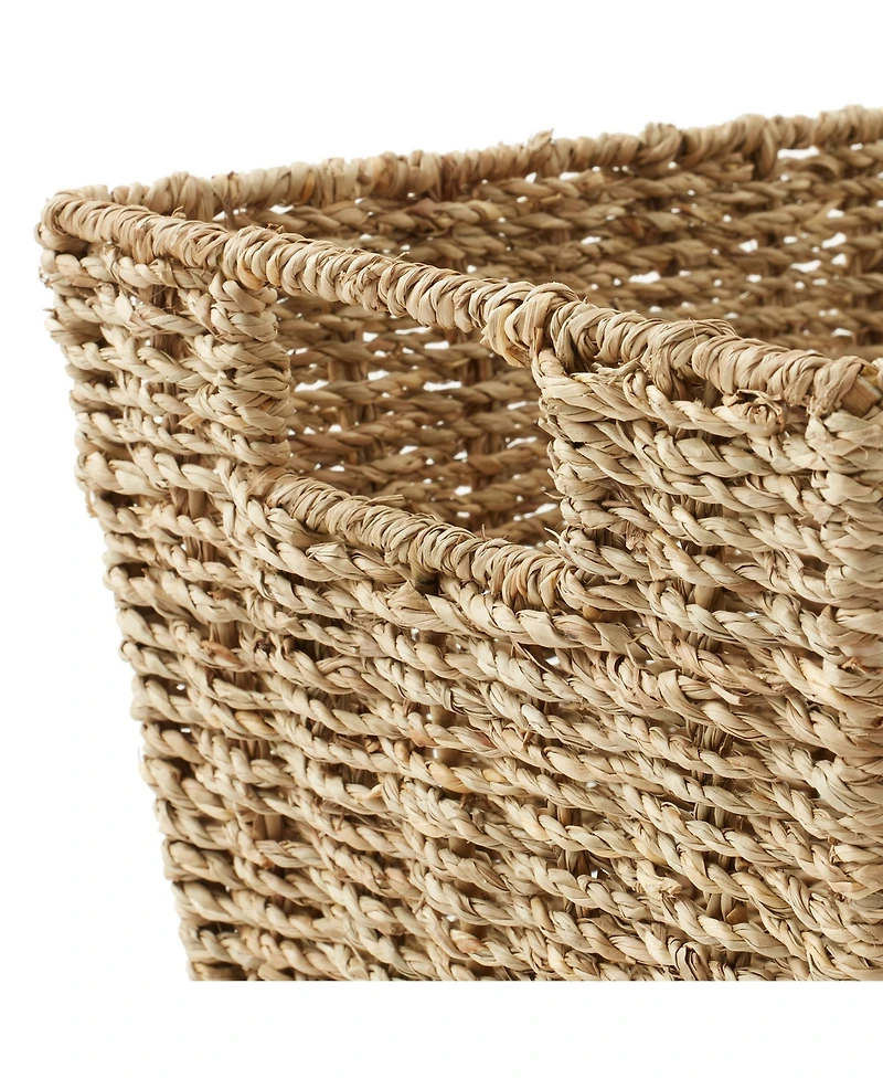 Casafield Set of 4 Water Hyacinth Storage Baskets with Handles