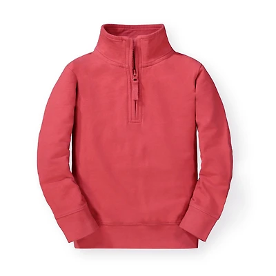 Hope & Henry Boys Organic Long Sleeve French Terry Half-Zip Pullover