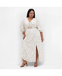 City Chic Plus Jolene Print Maxi Dress