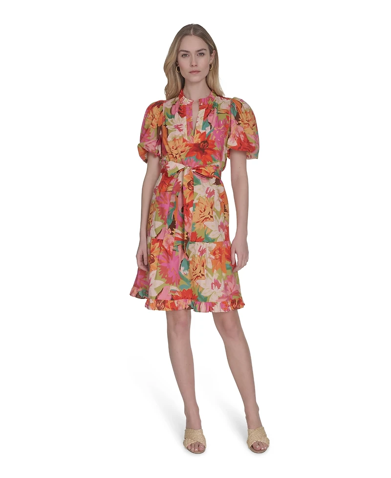 Vince Camuto Women's Cotton V-Neck Dress