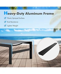 Gymax Patio Chaise Lounge Outdoor Adjustable Lounge Chair W/ 6-Position Backrest
