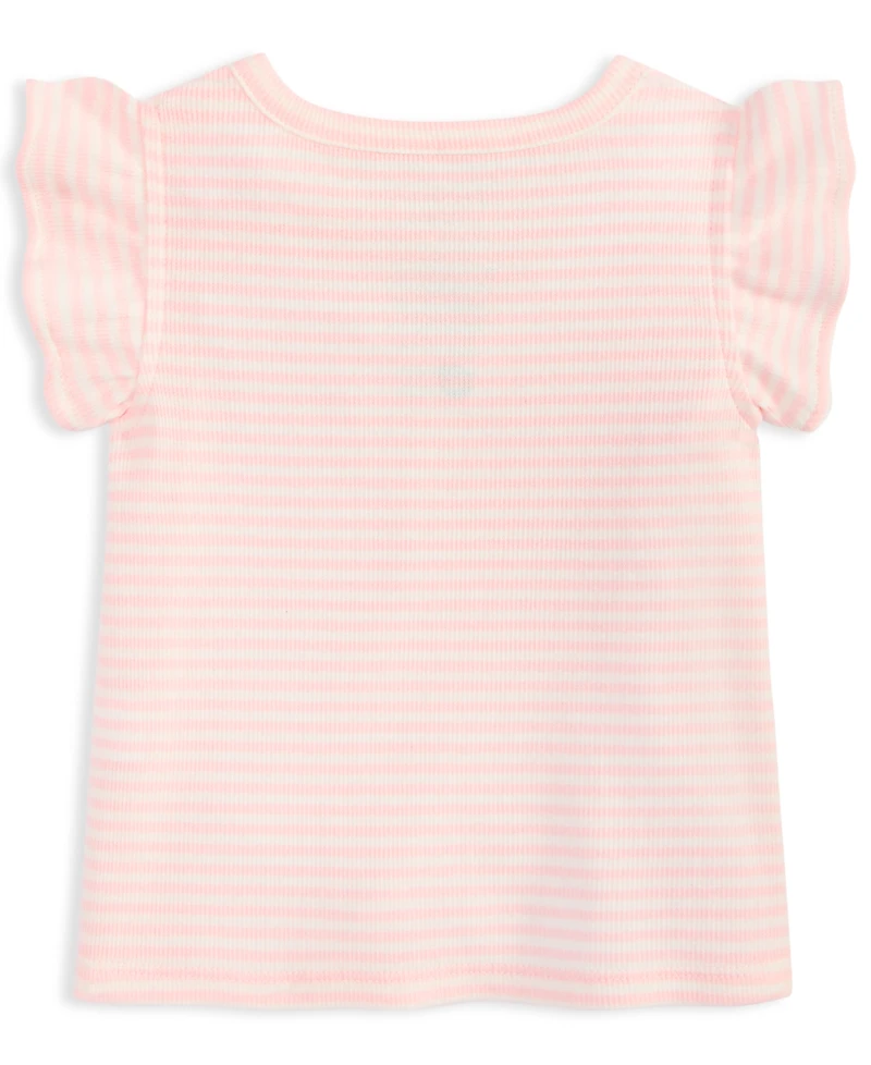 First Impressions Baby Girls Flutter Sleeve 3-24 Month T-Shirt, Exclusively at Macy's