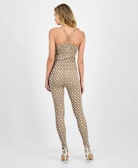 Guess Womens Peony Logo Strappy Tank Peony Logo Leggings