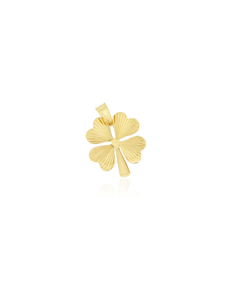 The Lovery Fluted Gold Lucky Clover Charm 14K Gold