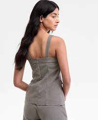Anne Klein Women's Square-Neck Button-Front Vest