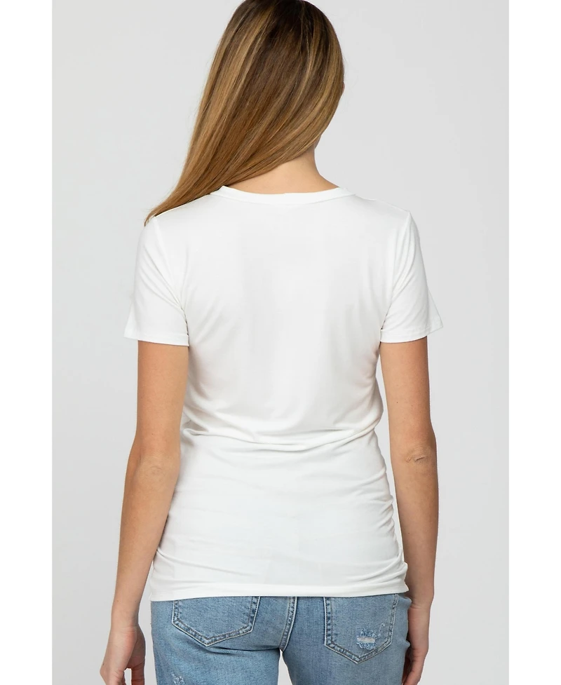 Pinkblush Maternity Blue Basic Short Sleeve Top