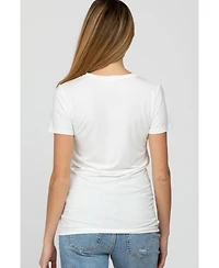 Pinkblush Maternity Blue Basic Short Sleeve Top