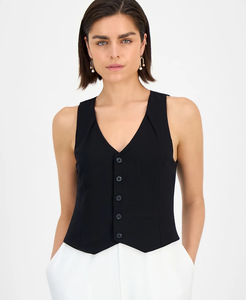 Tahari Asl Women's Colorblocked Vest Jumpsuit