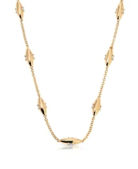 Ettika Oval Dome Baguette Simple Chain Necklace
