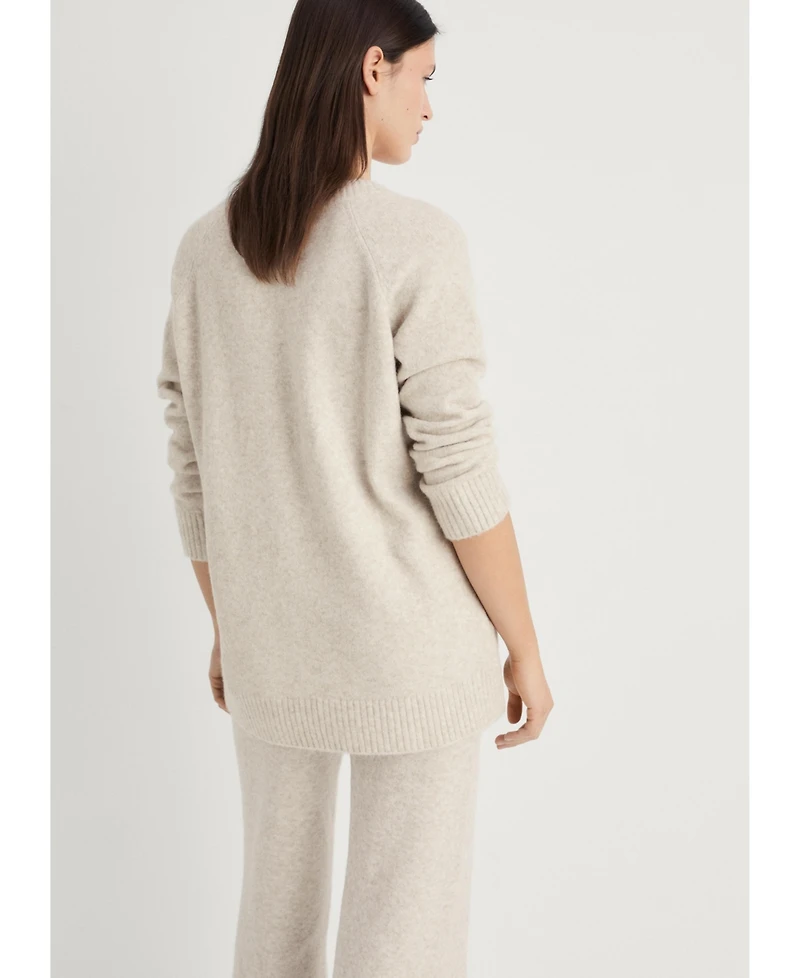 Mango Women's V-Neck Plain Knit Sweater