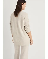 Mango Women's V-Neck Plain Knit Sweater