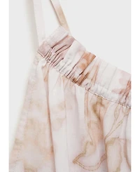 Mango Women's Floral Print Cotton Nightgown