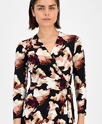 Anne Klein Petite Classic 3/4-Sleeve Wrap Dress