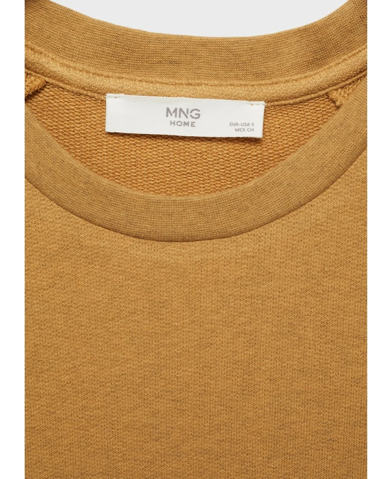 Mango Women's Heather Fleece Cotton Nightgown