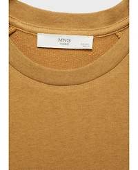 Mango Women's Heather Fleece Cotton Nightgown