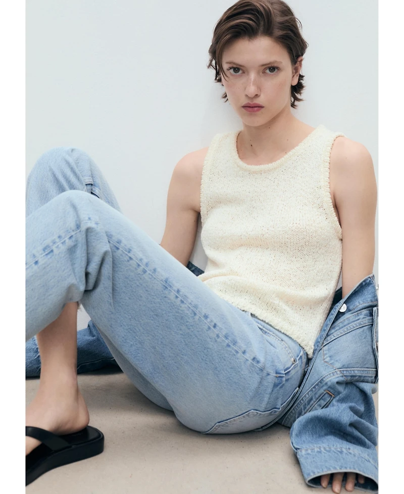 Mango Women's Mid-Rise Straight Jeans