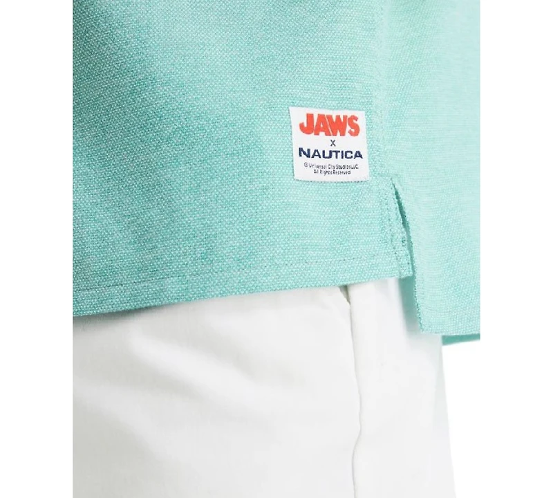 Jaws x Nautica Men's Classic-Fit Jaspe Dobby Button-Down Shirt