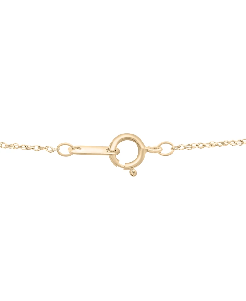 Cultured Freshwater Pearl (7mm) & Diamond (1/20 ct. t.w.) 18" Pendant Necklace in 10k Gold