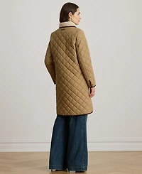 Lauren Ralph Women's Faux-Fur-Collar Quilted Jacket