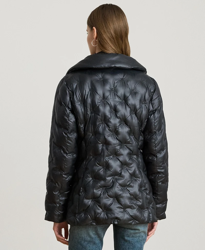 Lauren Ralph Women's Embroidered Puffer Coat