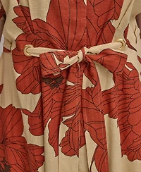 Donna Karan New York Plus Printed Grommet-Waist Shirtdress