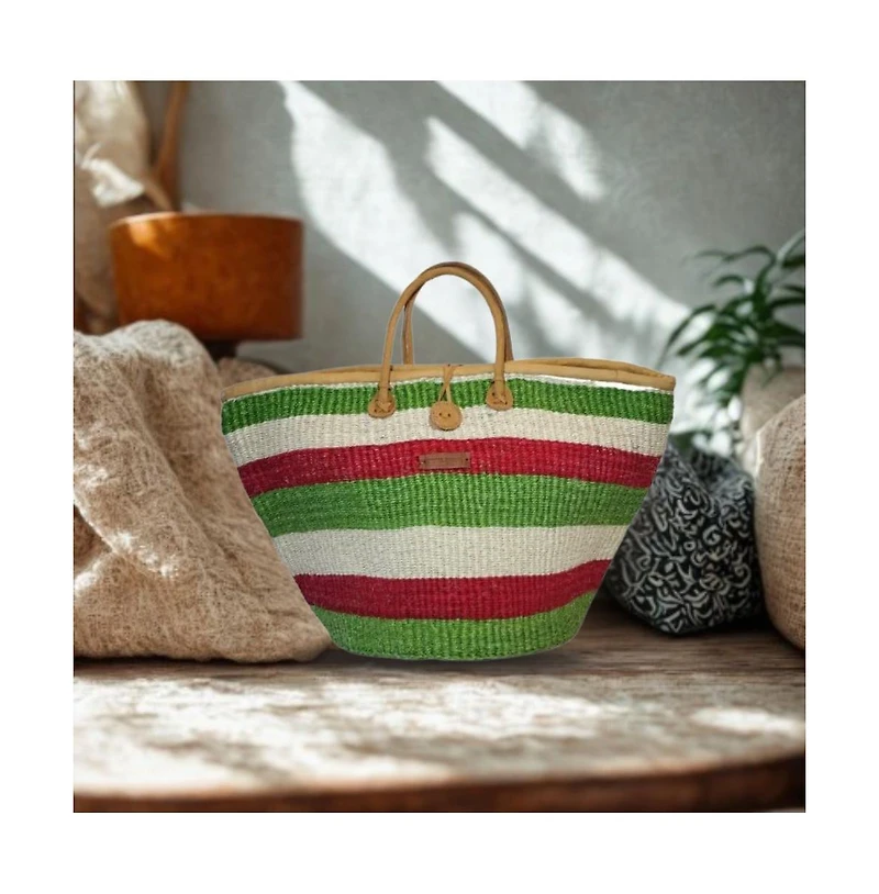South Handmade Sisal African Basket Tote Bag