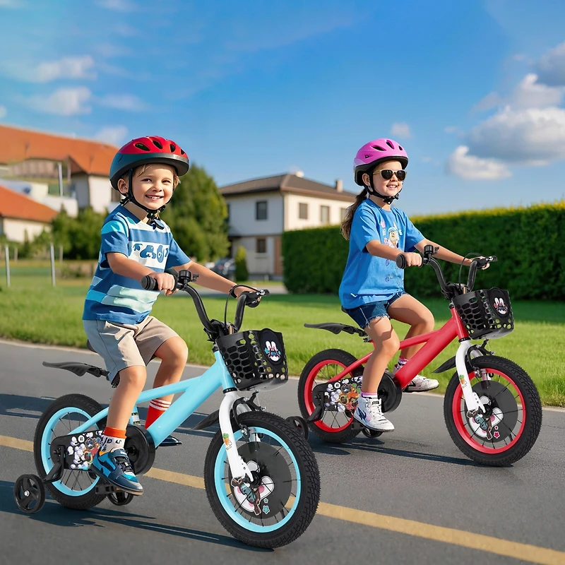 Kids Bike with Adjustable Handlebar and Saddle Perfect Bicycle for Children Aged 4-8 Years Old