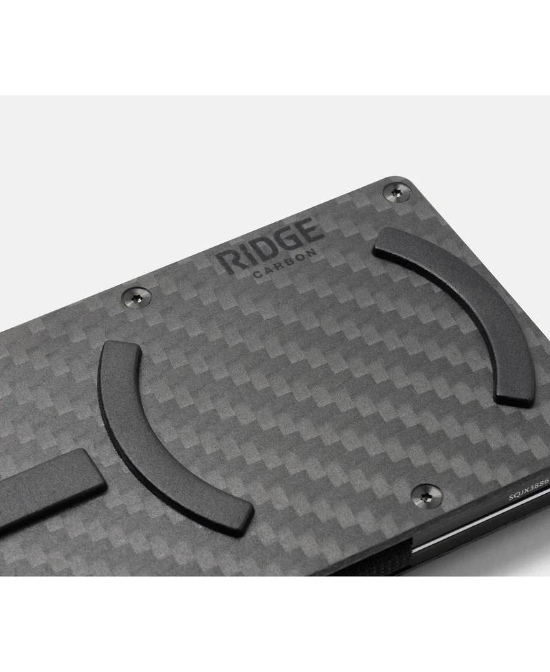 The Ridge Men's Ridge Wallet For Magsafe - Carbon Fiber 3k - Cash Strap